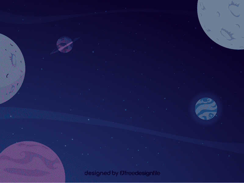 Galaxy planets vector