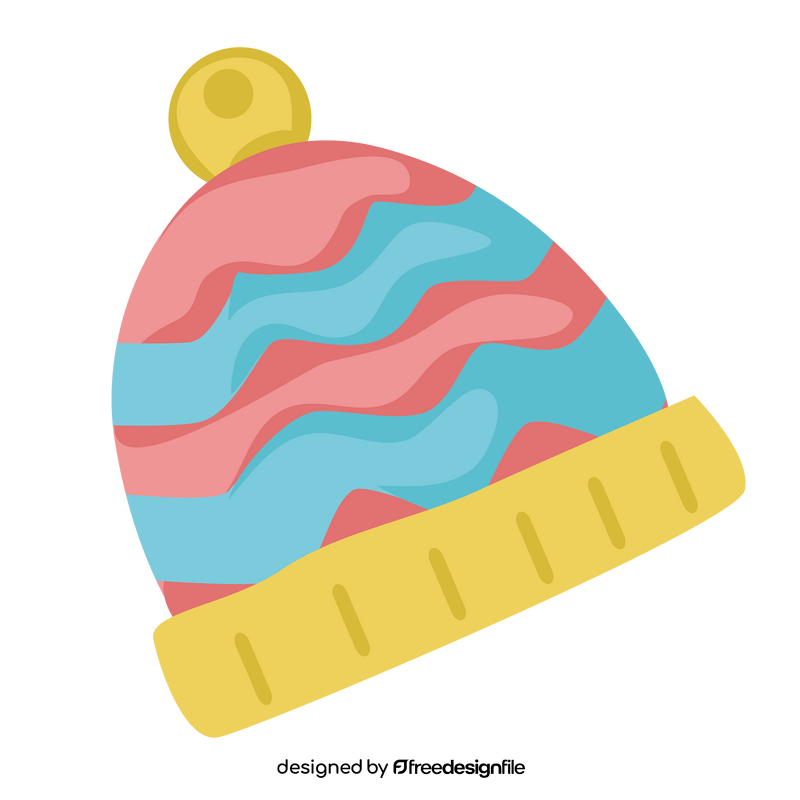 Knitted winter hat clipart