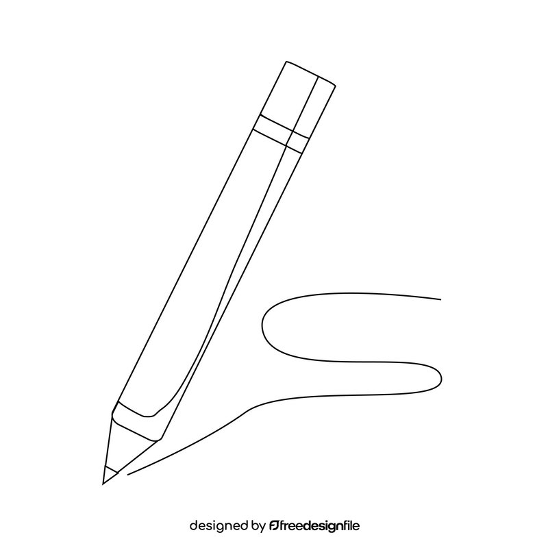 Pencil drawing black and white clipart