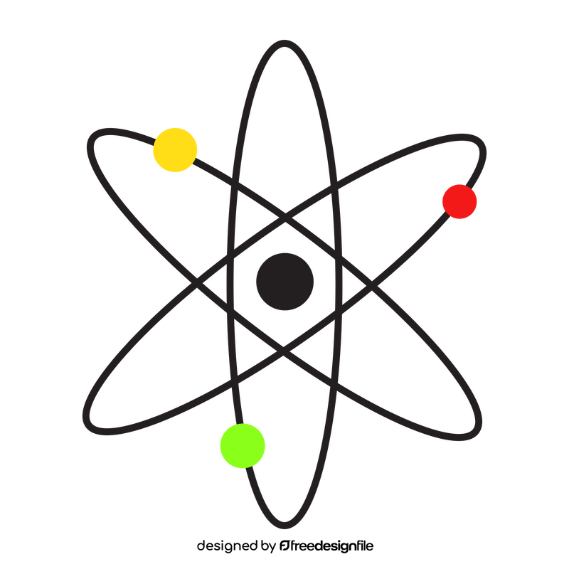 Atom science clipart
