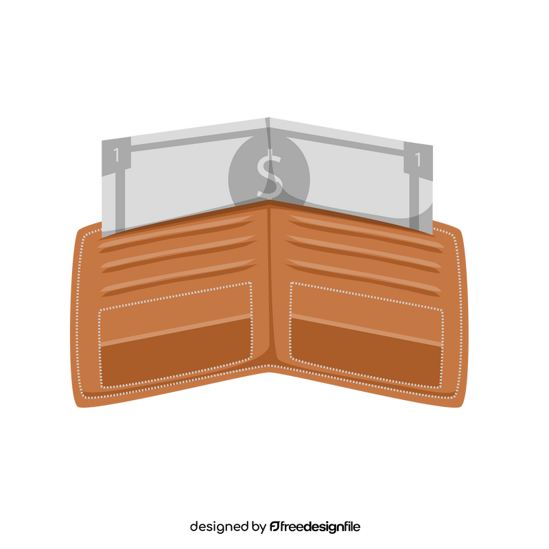 Leather wallet clipart