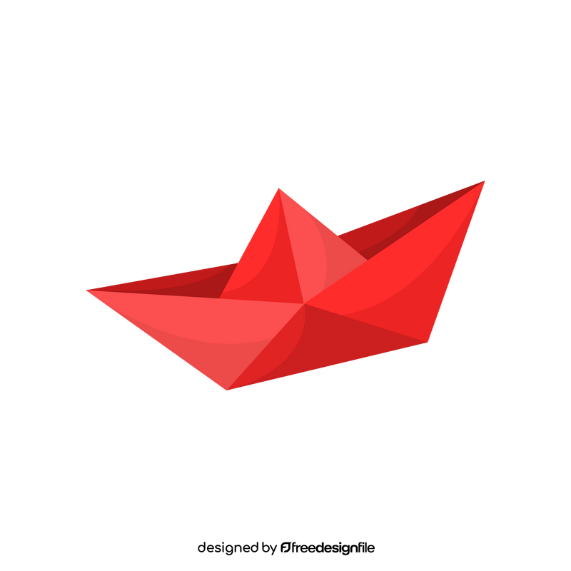 Origami boat clipart
