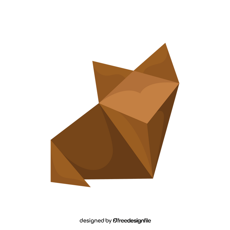 Origami wolf clipart
