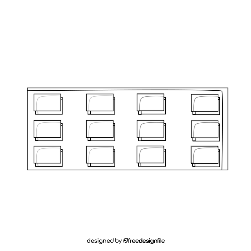 Painting palette holder drawing black and white clipart