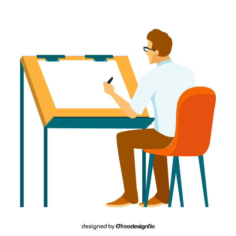 Architect drawing clipart