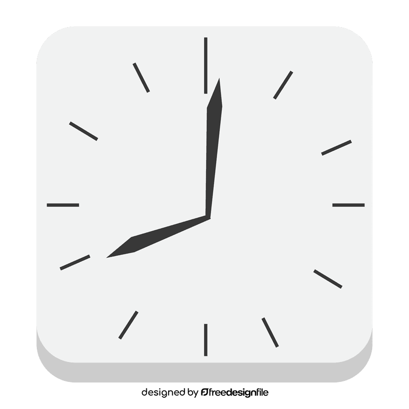 Simple clock clipart