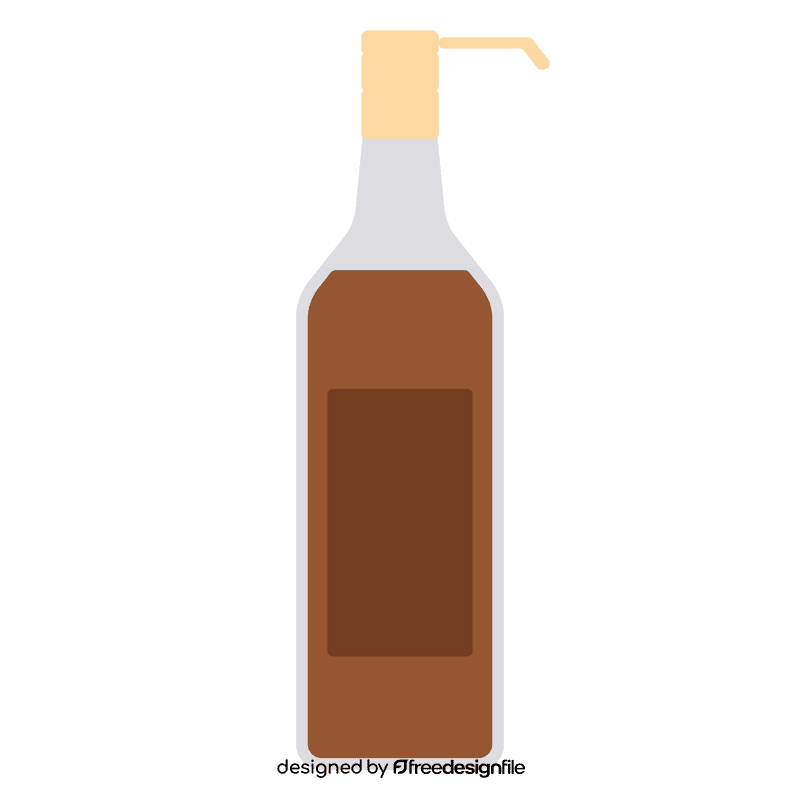 Caramel syrup bottle clipart
