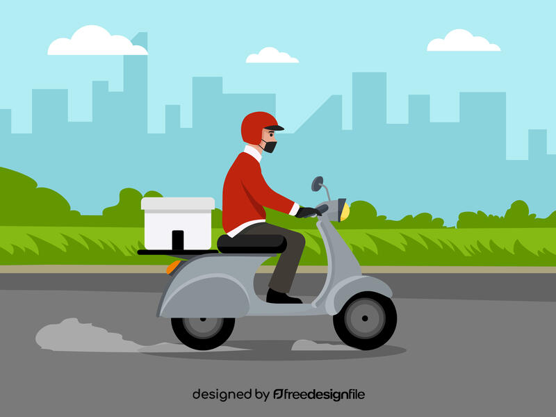 Delivery man vector