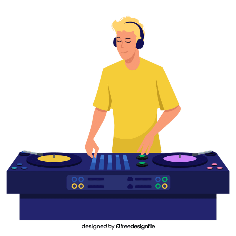 Man DJ clipart