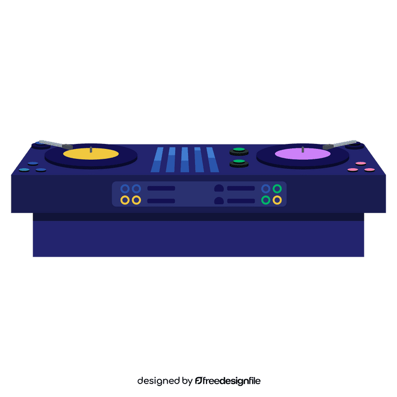 DJ mixing table clipart