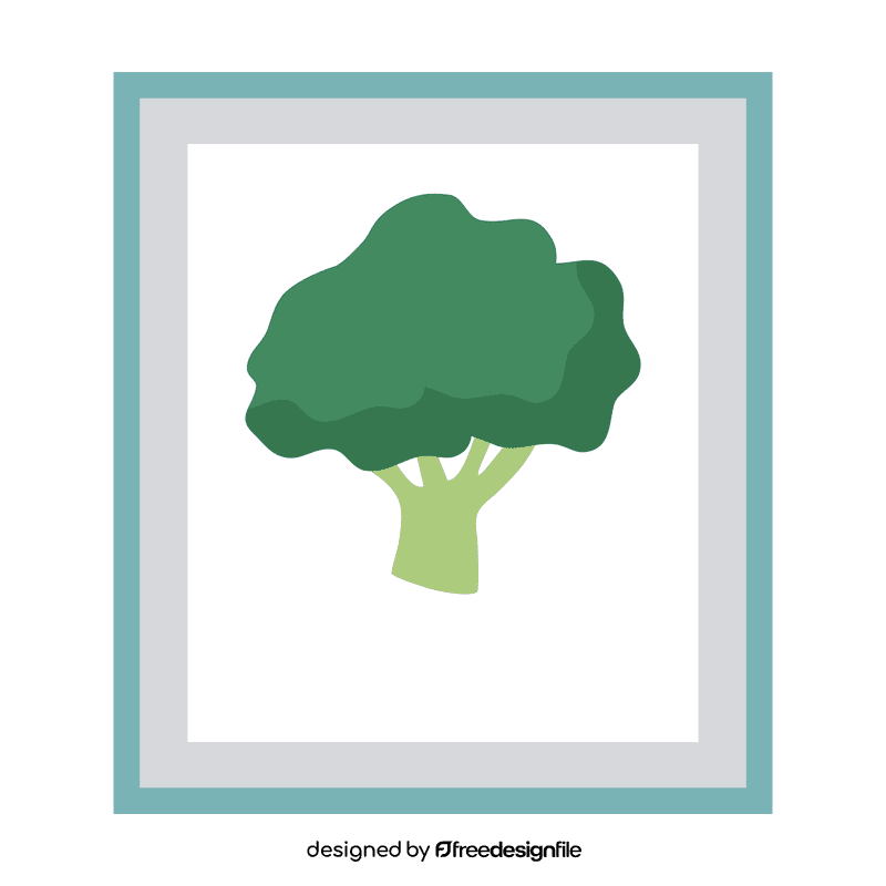 Brocoli picture frame clipart