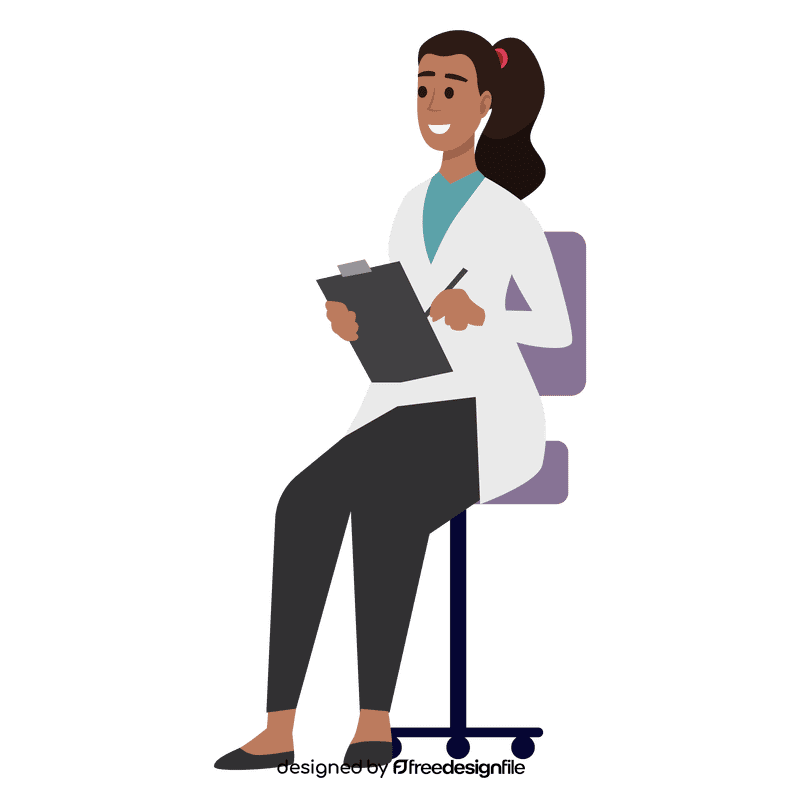 Doctor writing clipart