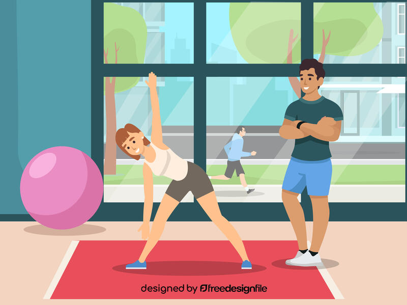Fitness instructor vector
