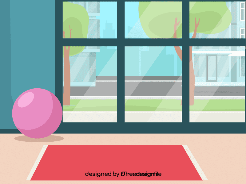 Gym room vector