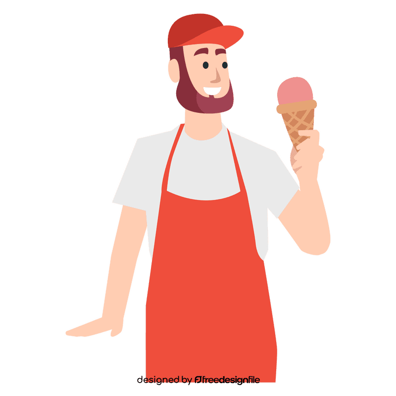 Ice cream man clipart