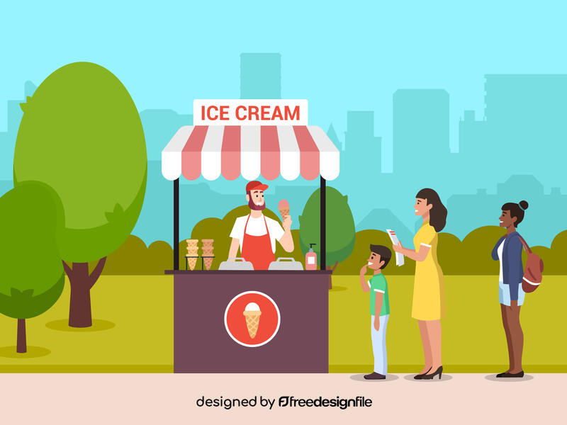 Ice cream sales vector
