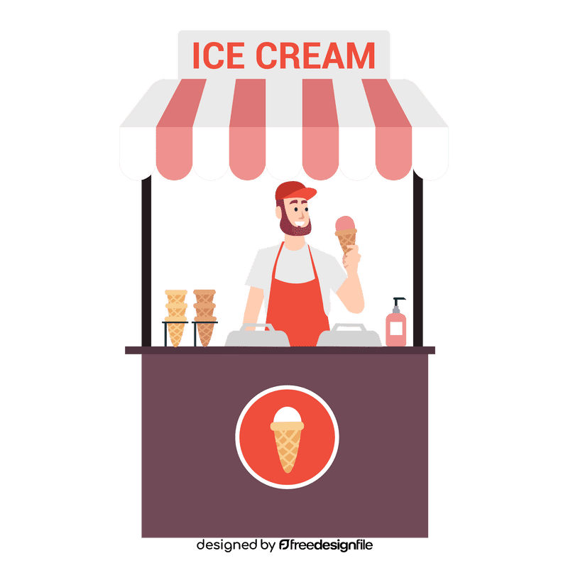Ice cream stand clipart