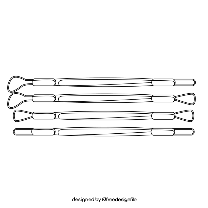 Pottery tools drawing black and white clipart