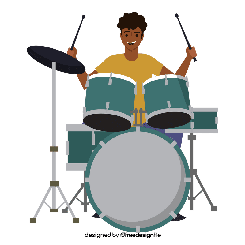 Man drummer clipart