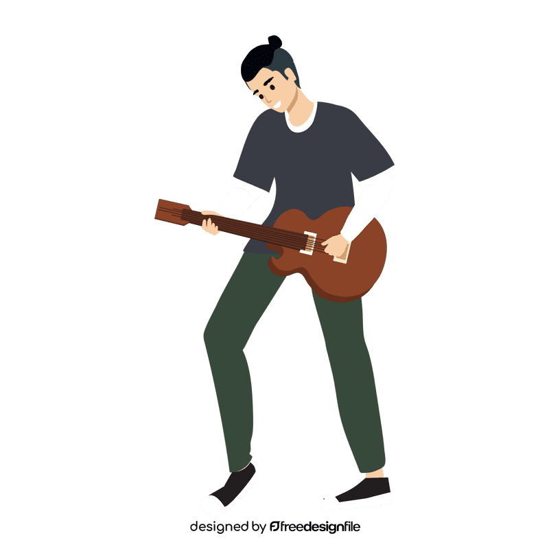 Man guitarist clipart