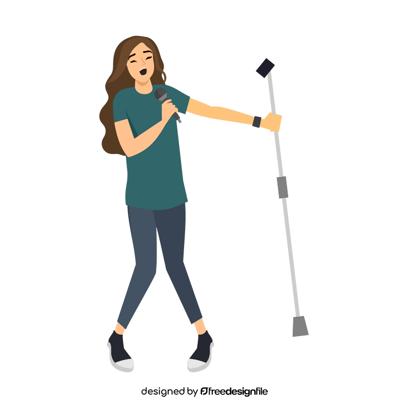 Woman singer clipart