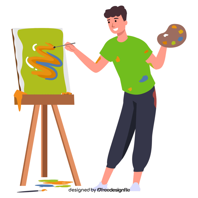 Man painting clipart