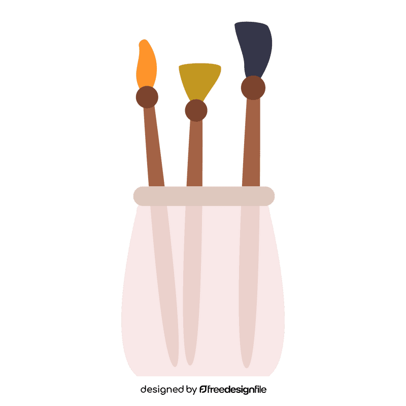 Painting brush set clipart