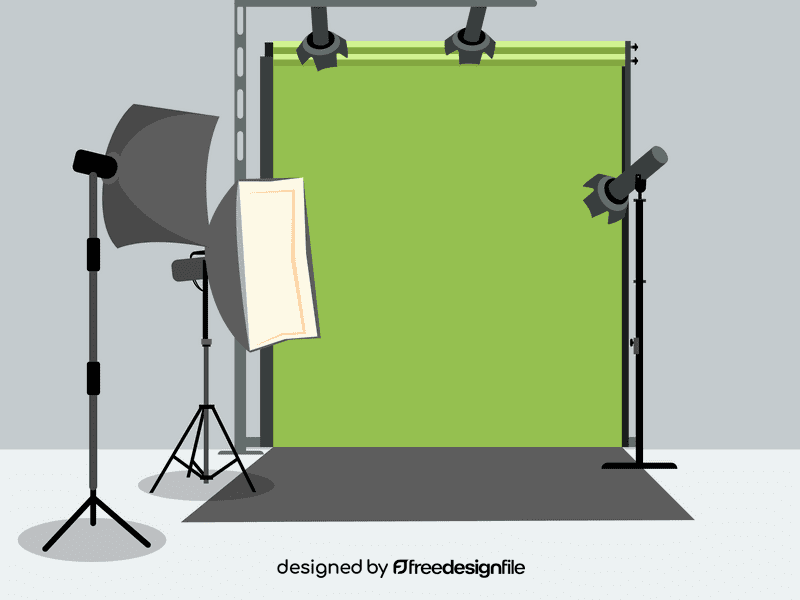 Greenscreen photo studio vector