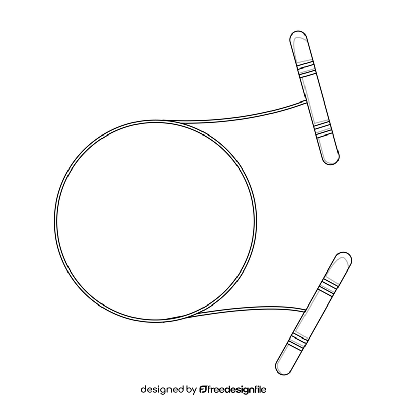 Wire pottery clay cutter drawing black and white clipart