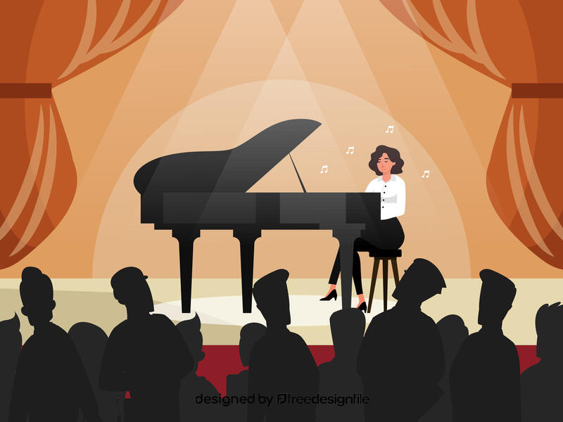 Pianist vector