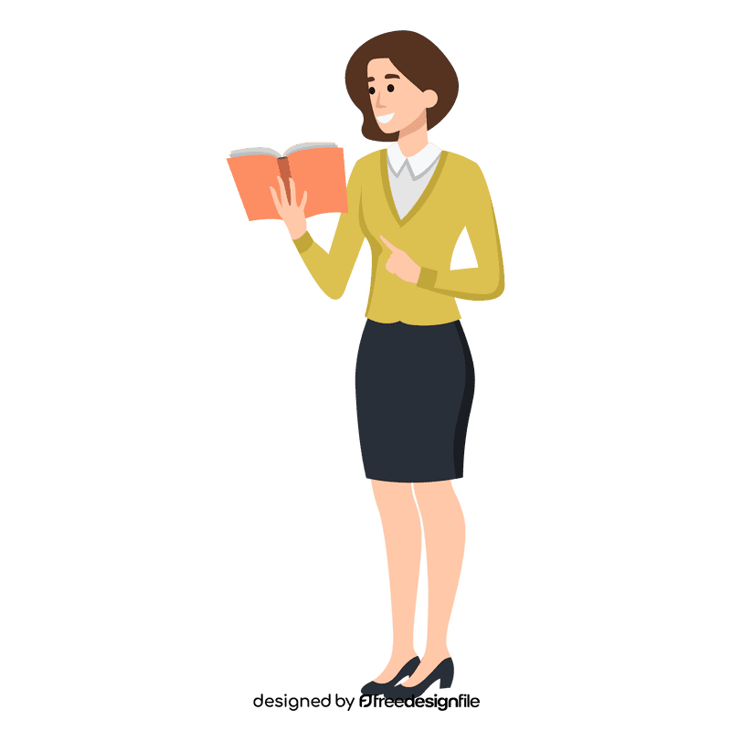 Woman teaching clipart