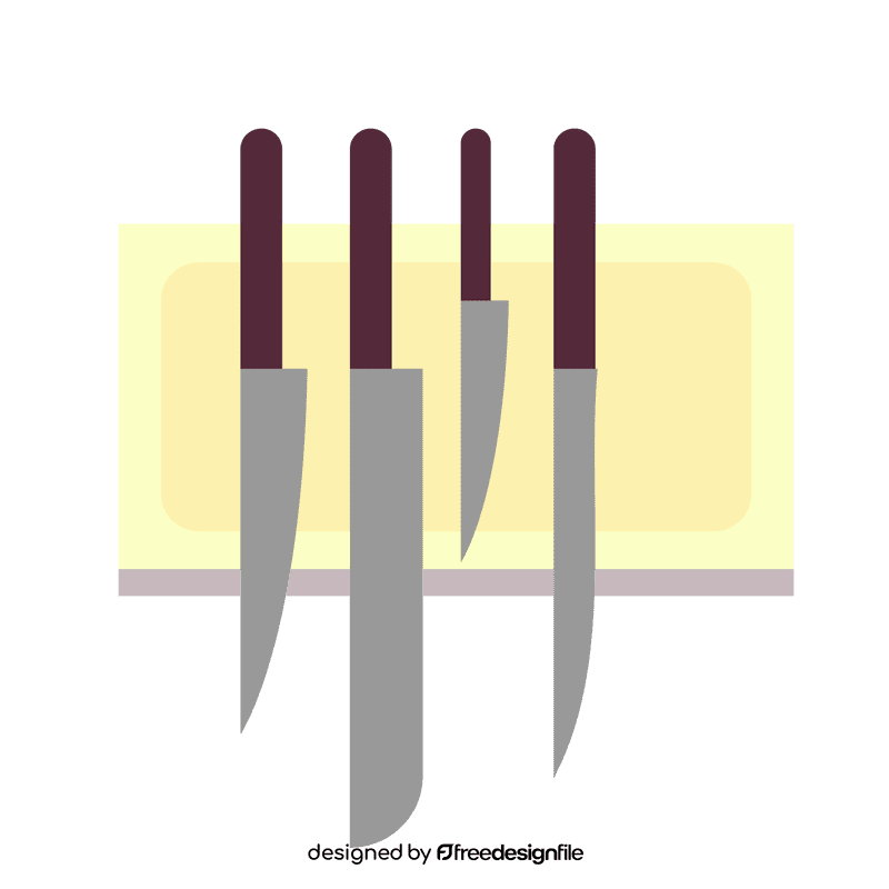 Knife set clipart