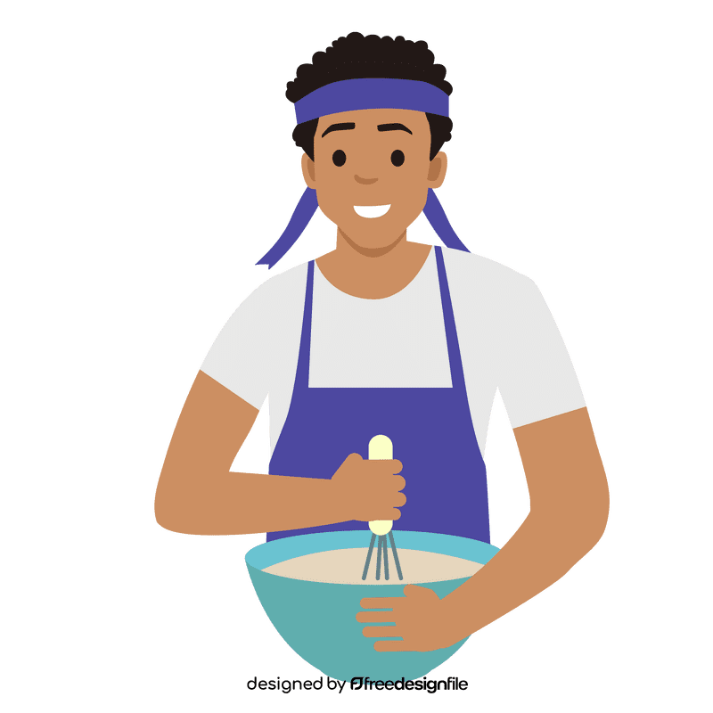 Man cooking clipart