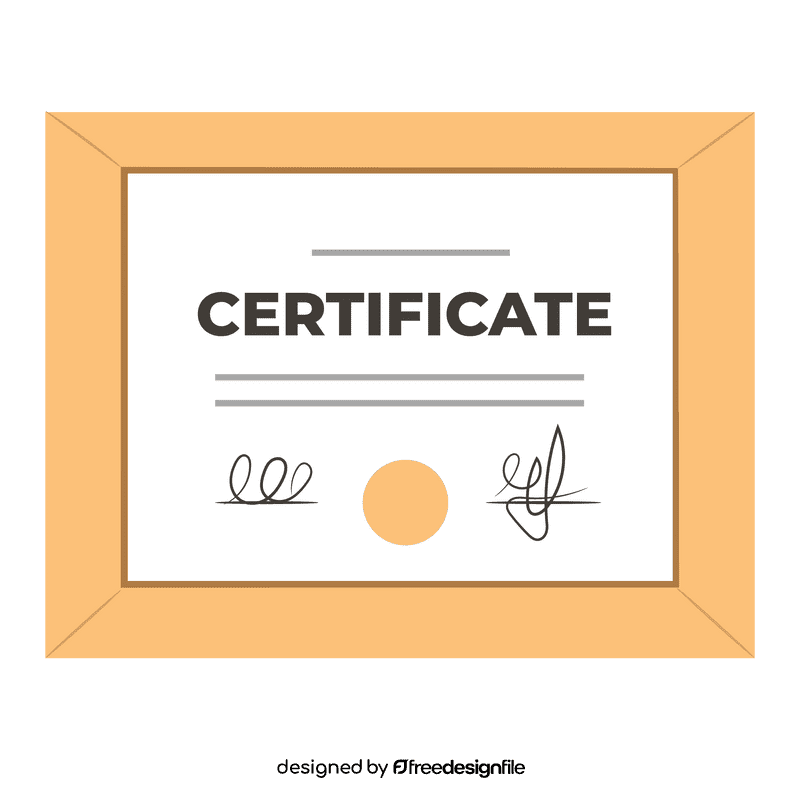 Certificate clipart
