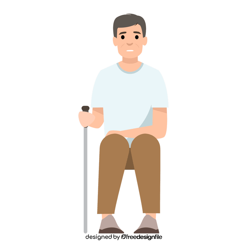 Old man patient clipart