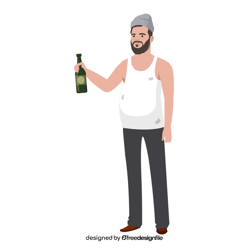 Jobless man character clipart