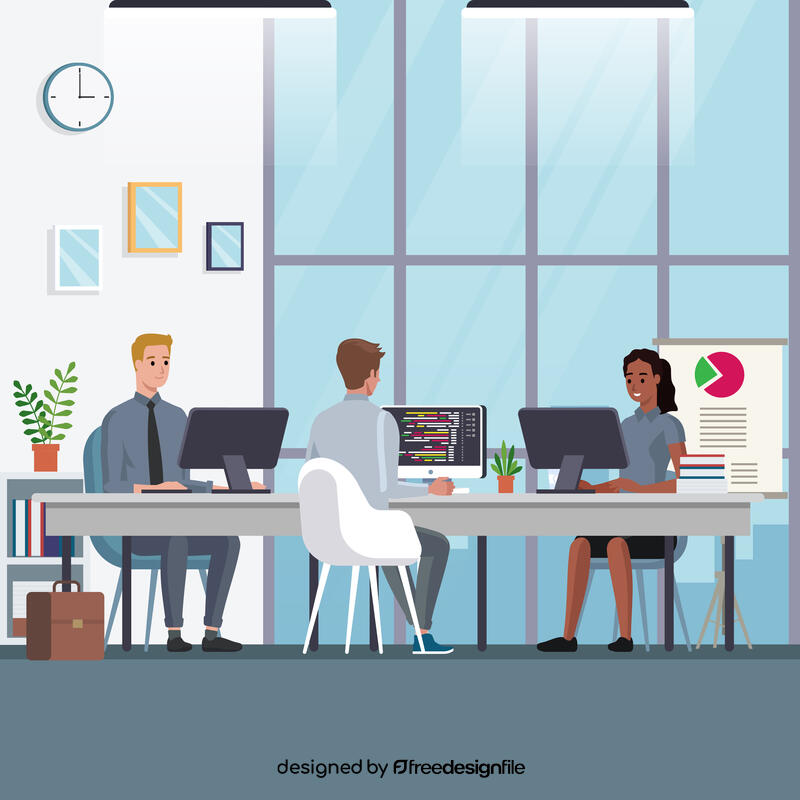 Office worker vector