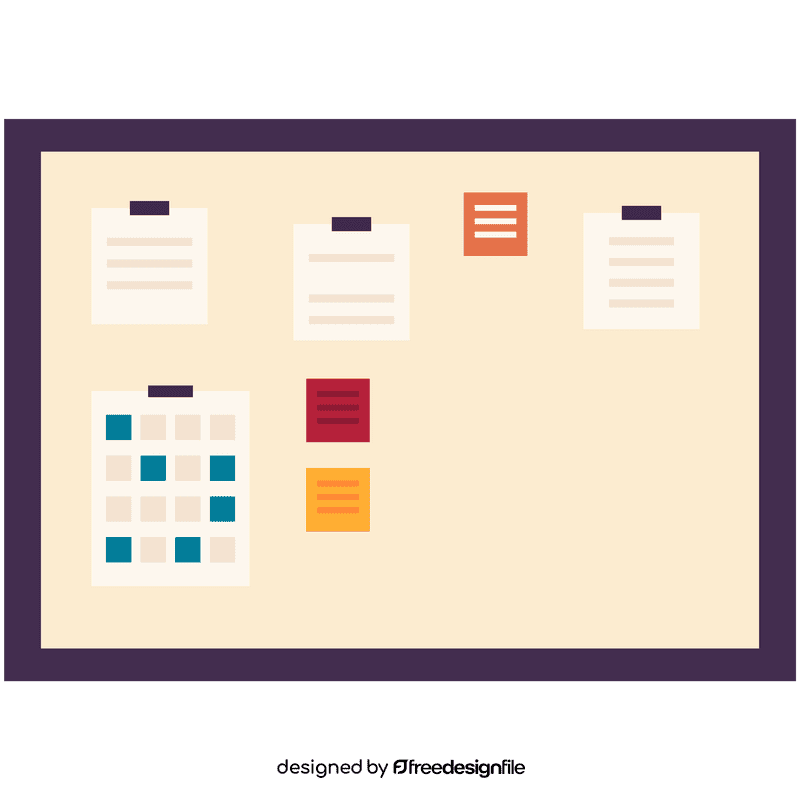 Schedule board clipart