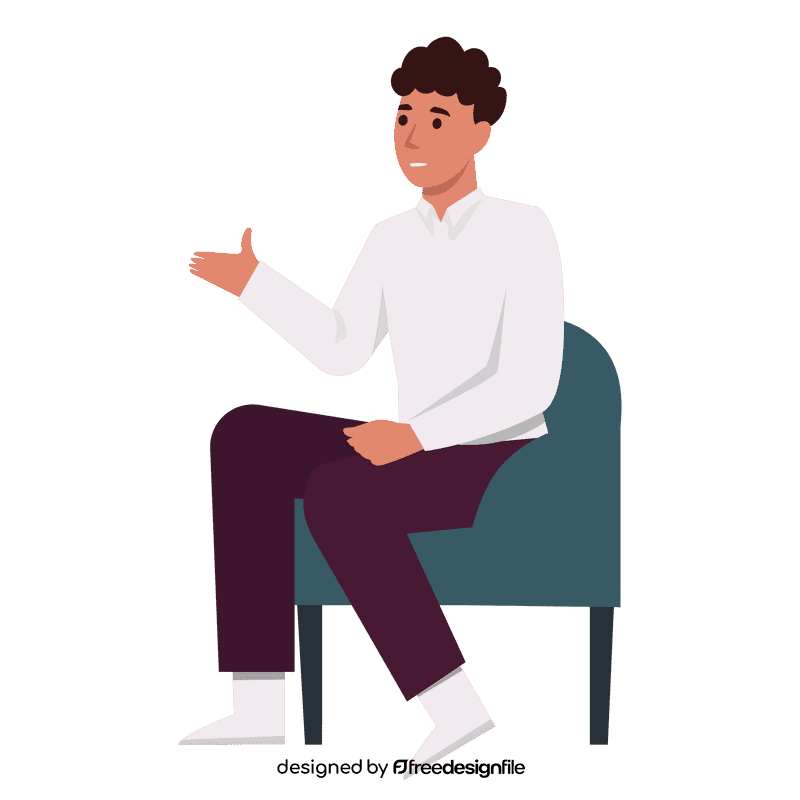 Man talking clipart