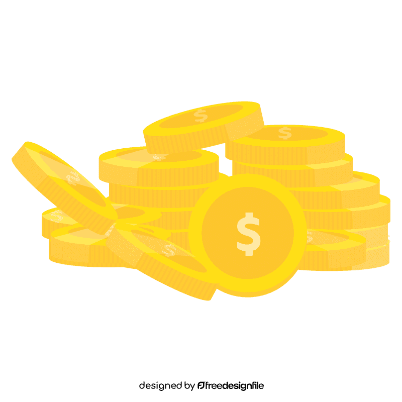 Coins stack clipart