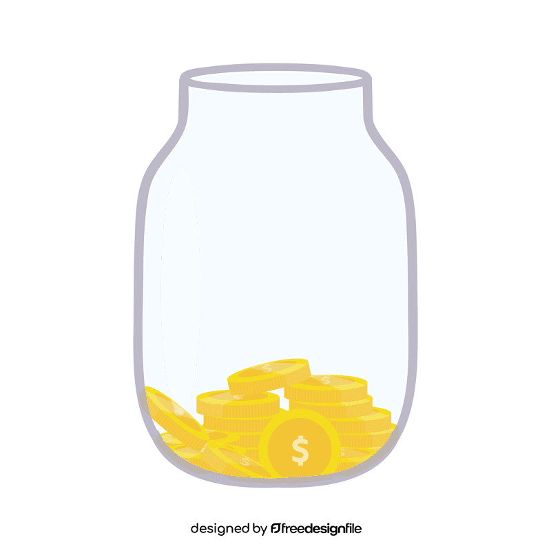 Coin jar clipart