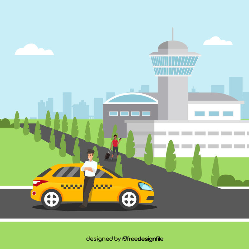 Taxi driver vector
