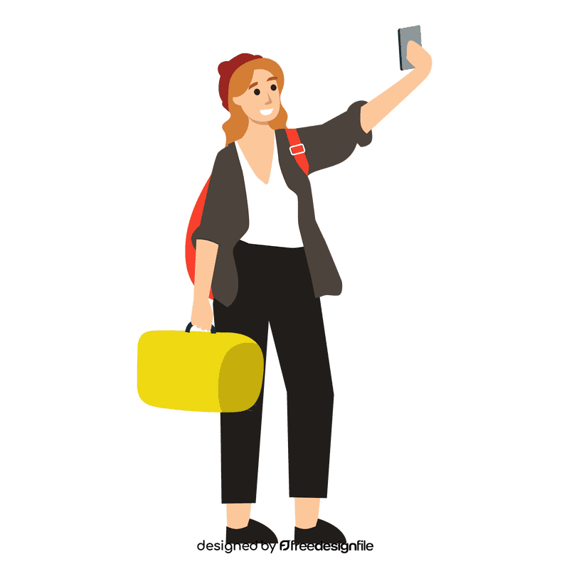 Woman selfie clipart