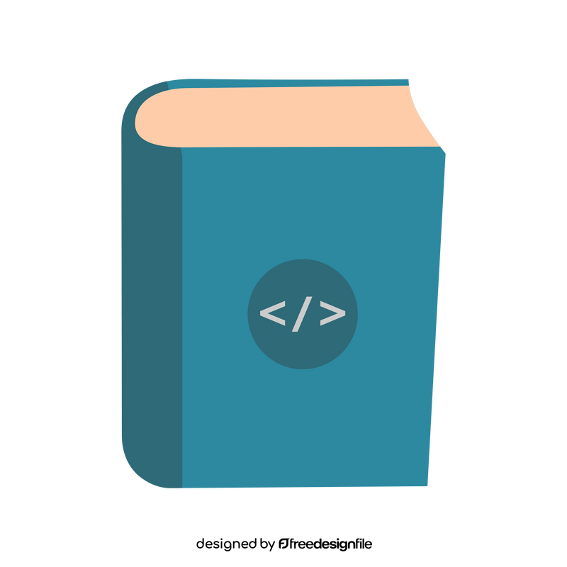 Coding book clipart