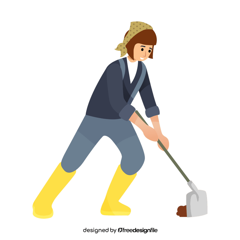 Woman farming clipart