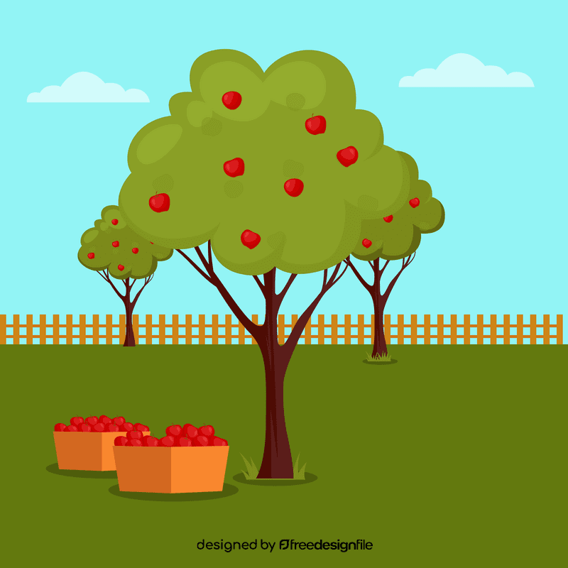 Apple garden vector