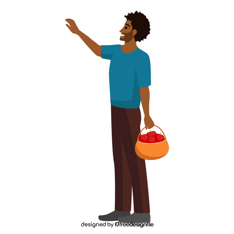 Man picking clipart
