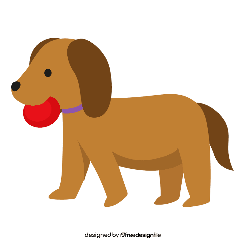 Cute little dog clipart