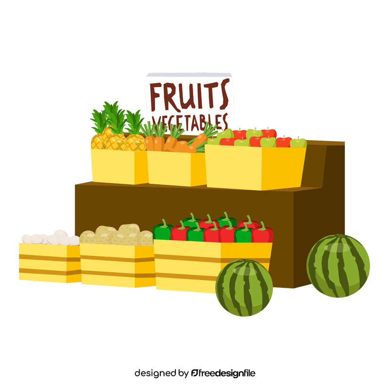 Fruit stall clipart