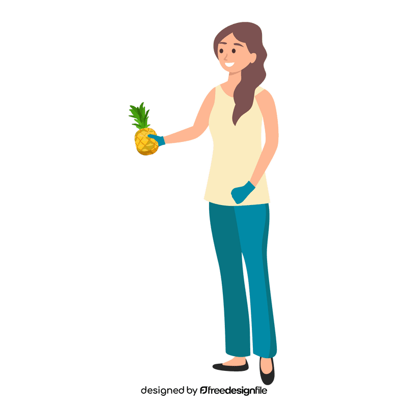 Woman fruit seller clipart